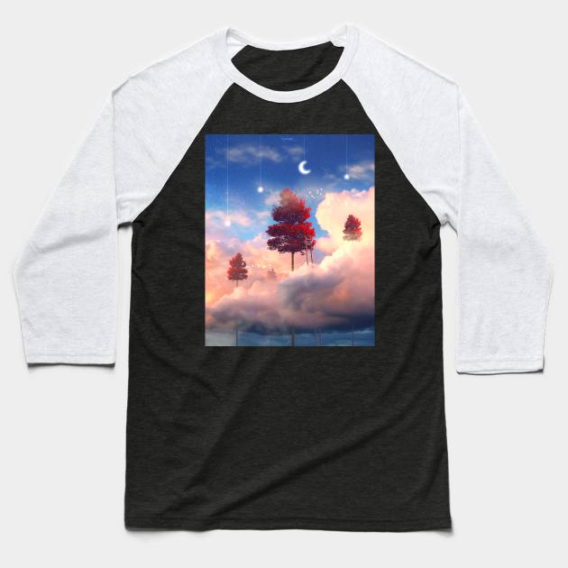 Sky tree Baseball T-Shirt by sidomatic